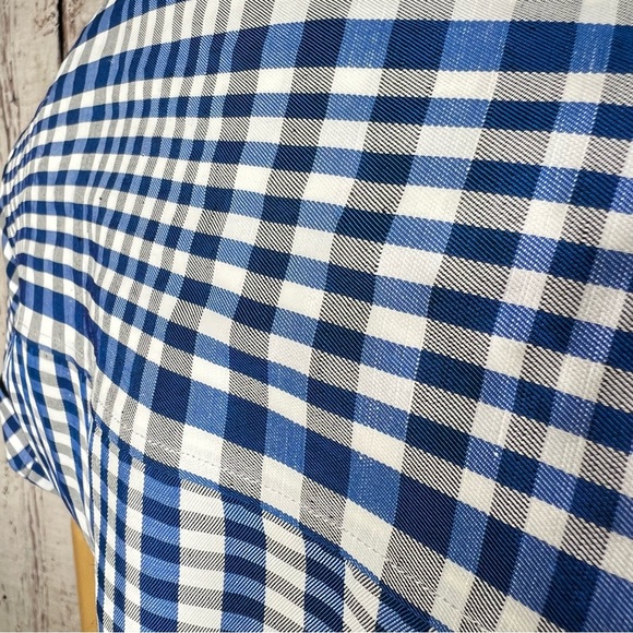 NEW NWT Theory Dillon Plaid Cropped Plaid Checkered Button Down Shirt Top Petite - Picture 10 of 16